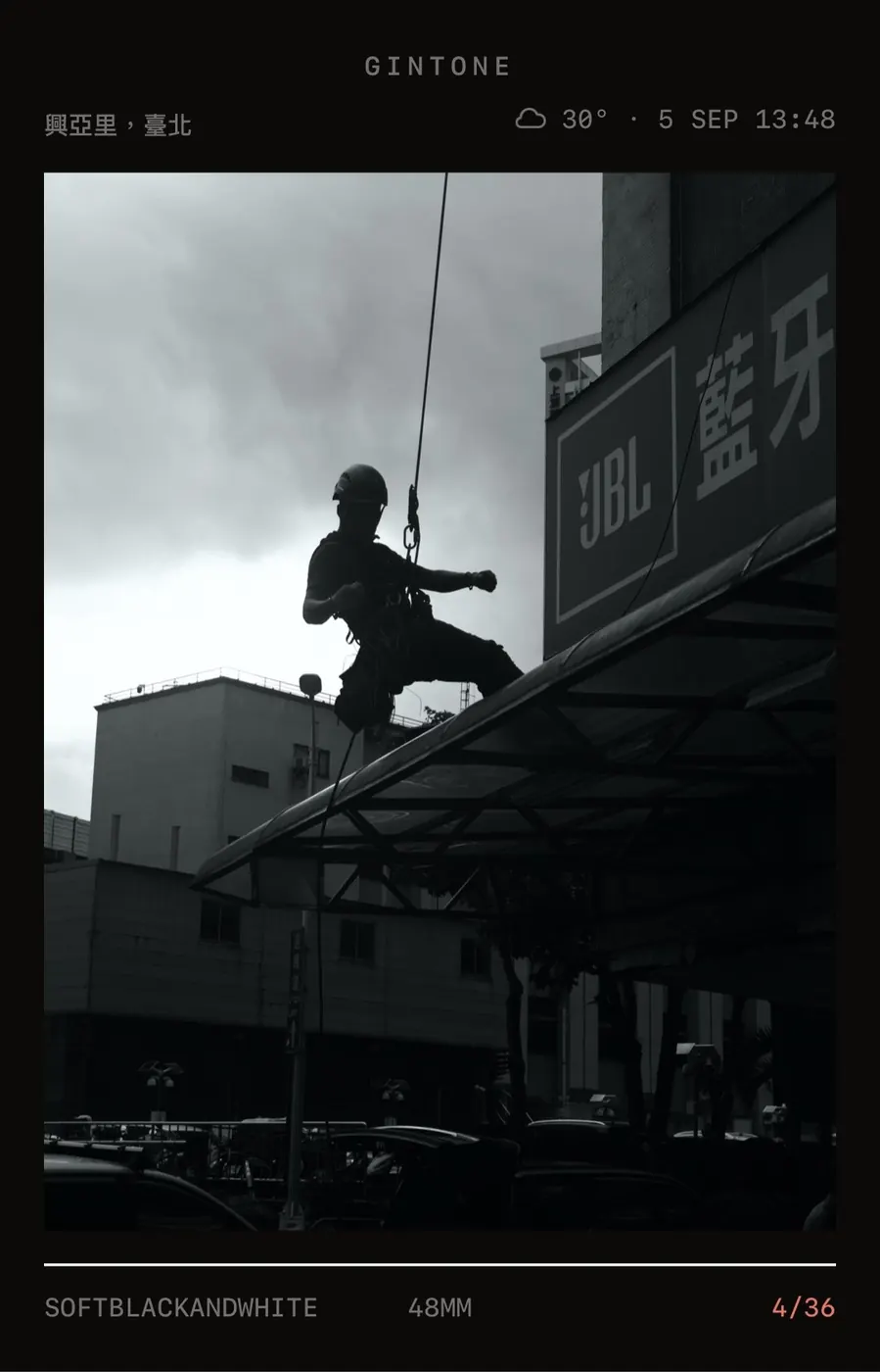 Gintone 相框 高空作業